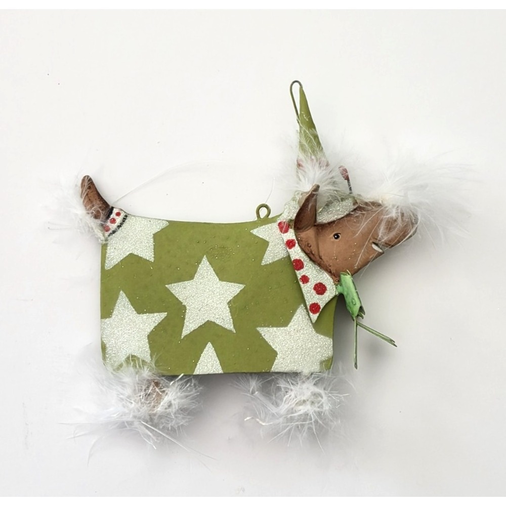 Patience Brewster Dept 56 Krinkles Terrier in Fuzzy Slippers Christmas‎ Ornament